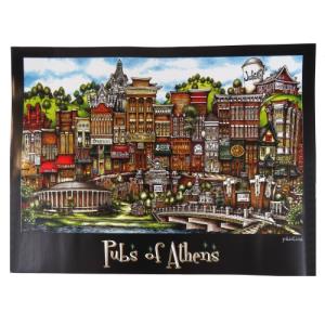 Image of CC Poster: Pubs of Athens Black Border