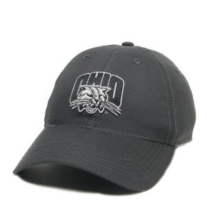 Image of Charcoal Cool Tech Hat: Ohio Bobcat Logo Black and Gray