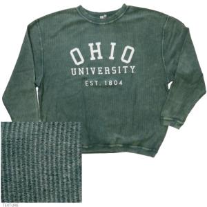 Image of Green Corded Fleece Crew Sweatshirt:Ohio University Est 1804