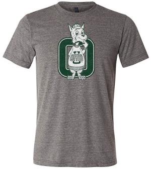 Image of Gray Heather Triblend Tee: Vintage Cat
