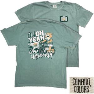 Image of Comfort Colors Sage Green Tee: Rufus Motorcycle OU Oh Yeah