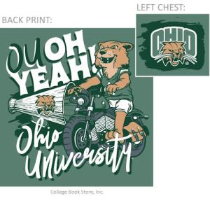 Image of Comfort Colors Sage Green Tee: Rufus Motorcycle OU Oh Yeah