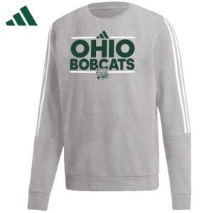 Image of Adidas Oxford Crew with Sleeve Stripes: Ohio Bobcats Stack