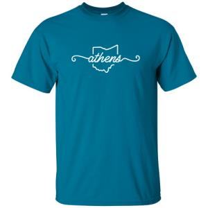 Image of CC Galapagos Blue Tee: Athens Double Squiggle